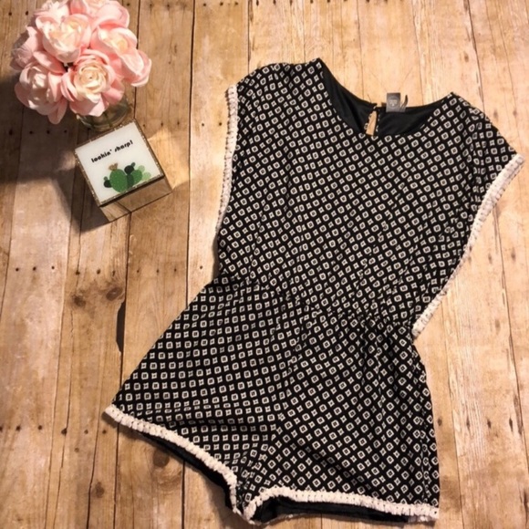 Paper Crane Pants - Paper Crane Short Romper- Medium